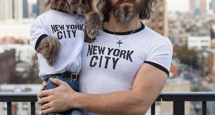 Dual Delights: 20 Striking Photos Of A Dog Dad And His Pup Lookalike In Synced Outfits