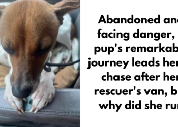 Abandoned Puppy Falls Asleep Holding Her Paws Together Like Praying After Feeling Safe With Her Rescuer