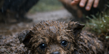 They Pulled A Muddy “Puppy” From A Ditch – Then They Realized Something Was Very Wrong